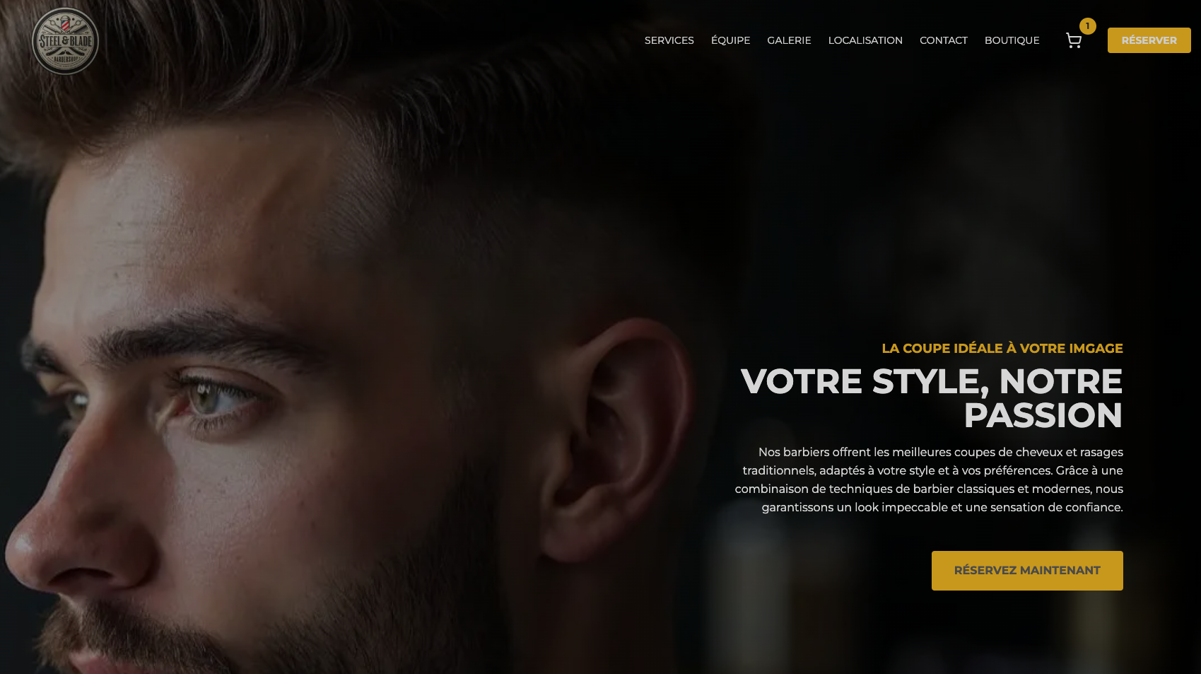 Captura de Steel & Blade – Sitio web corporativo con sistema de reservas y e-commerce