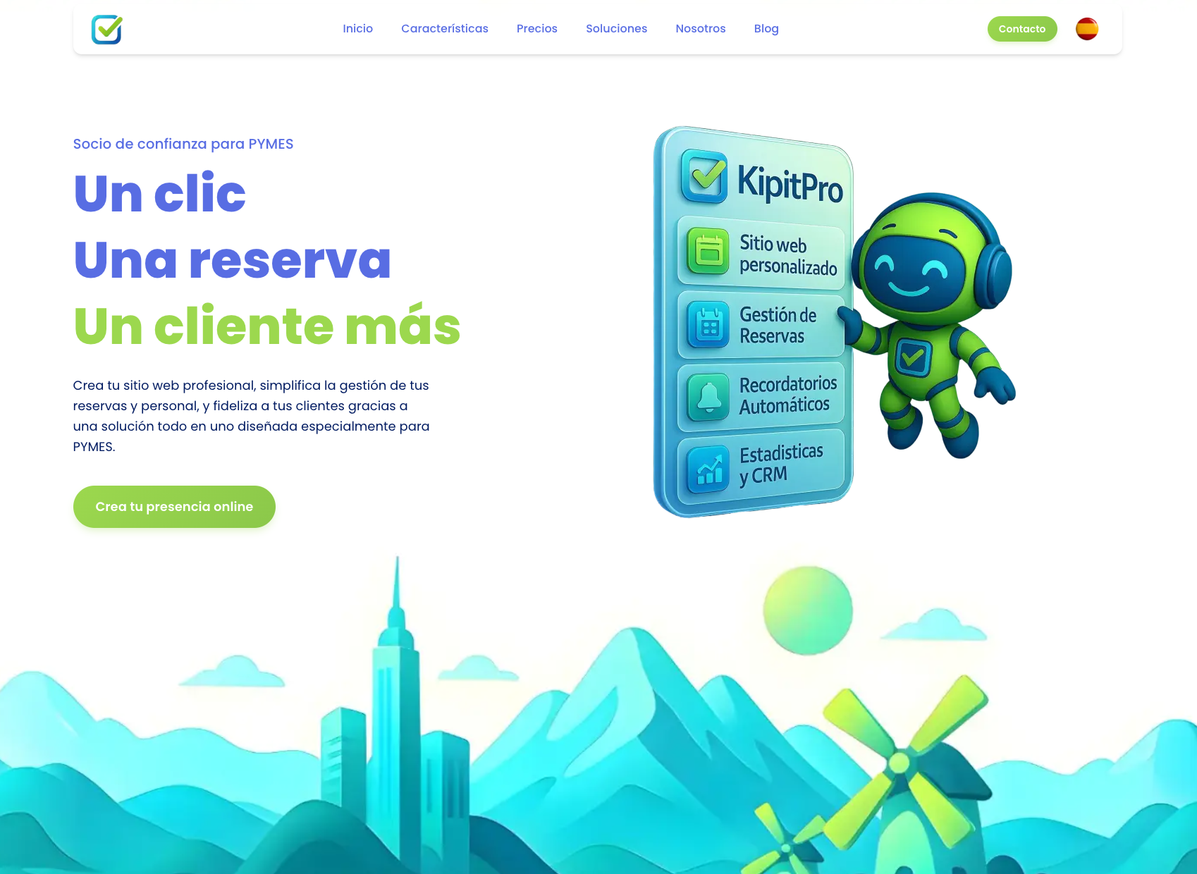 Captura de KipitPro – Sitio web corporativo multilingüe