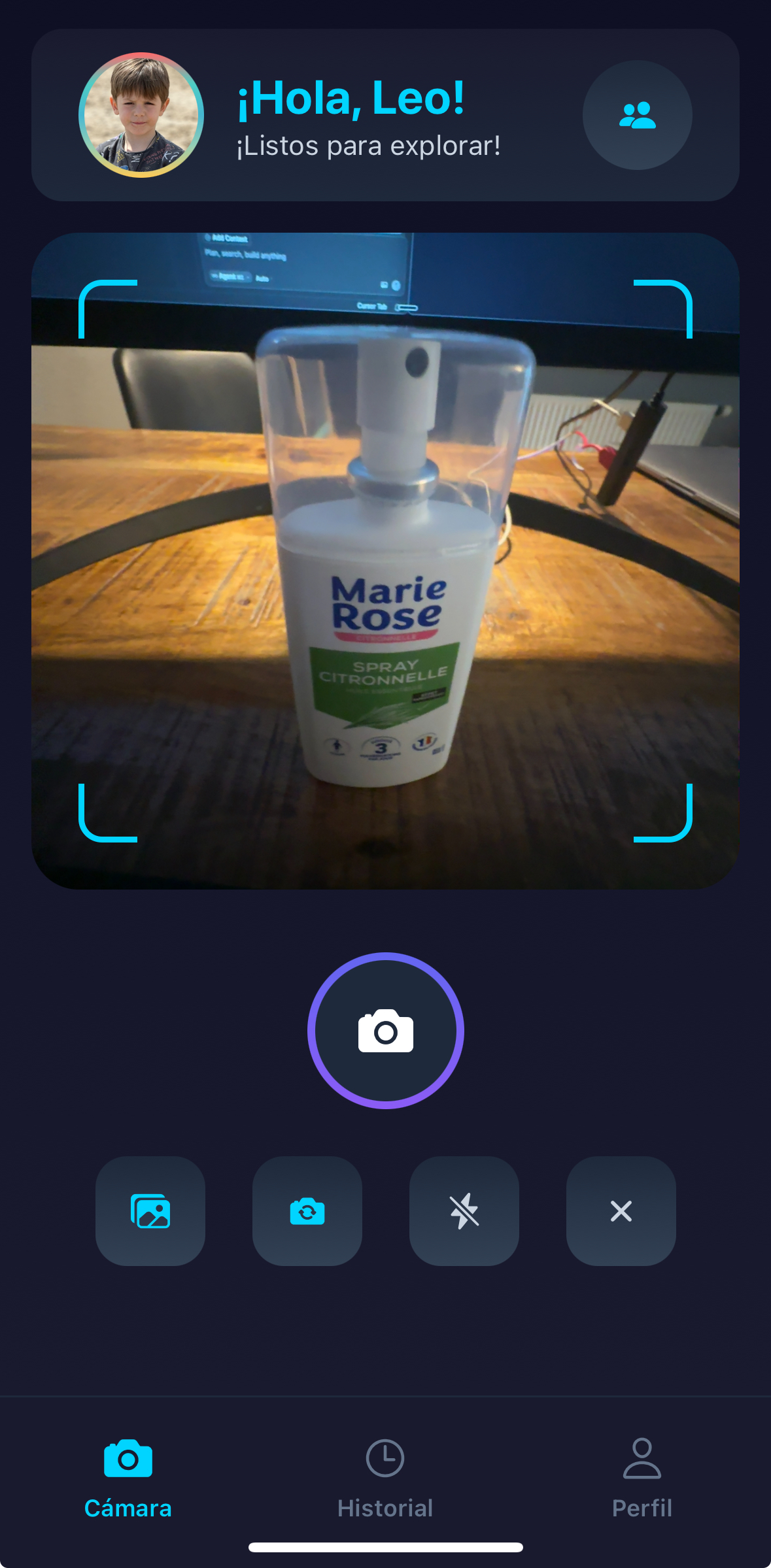 Captura de SapiSabe – App educativa infantil con IA visual (iOS / Android)